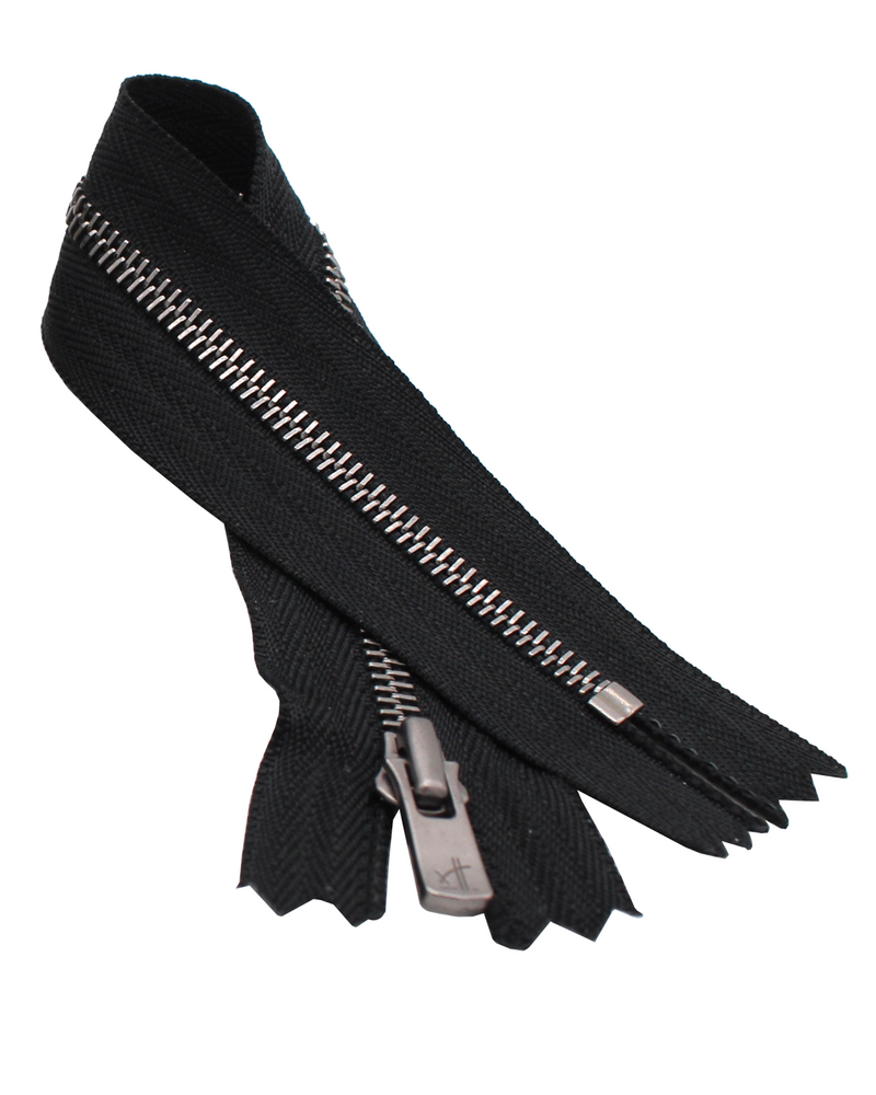 YKK® #2 Excella Antique Silver Zipper - Closed Bottom — Zipper Stop YKK® #2 Excella Antique Silver Zipper - Closed Bottom — Zipper Stop