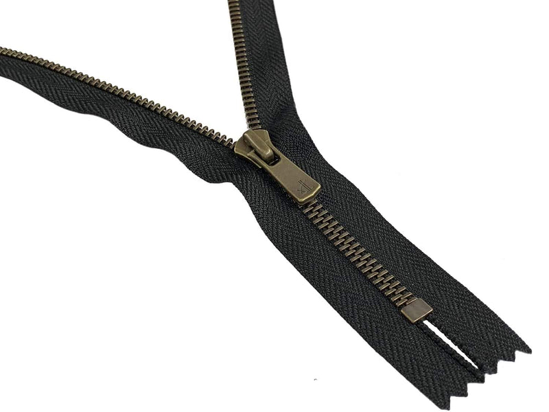 YKK  #5 Excella Antique Brass Zipper - Closed Bottom