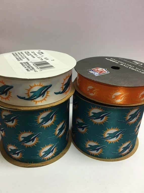 Dolphins NFL Printed Ribbon
