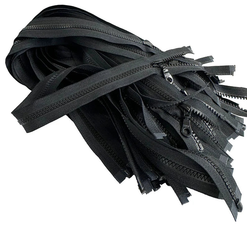 YKK #5 Vislon (molded plastic) Separator with Donut Pull 36" Black. 5 Pcs for $9.99 - Free Shipping !
