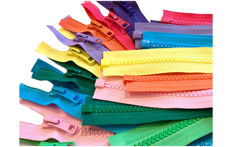 YKK® #5 Vislon Molded Plastic Separating Zippers - Stock Colors
