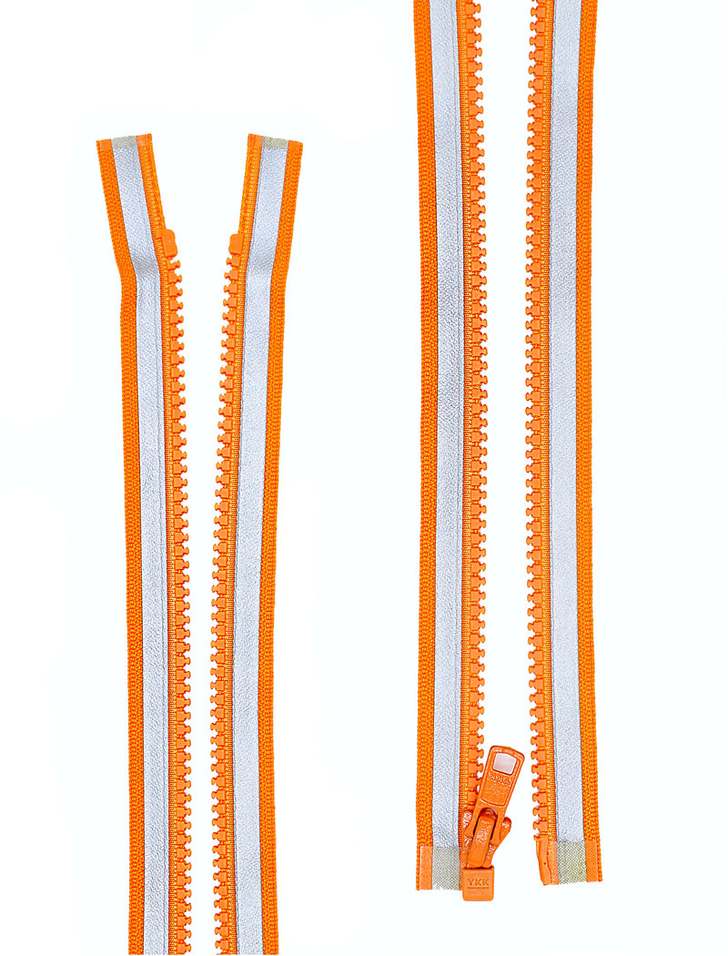 #5 Vislon - Molded Plastic - Separator with Reflective Tape - 2 pc pack - Orange & Green. Free Shipping Included.