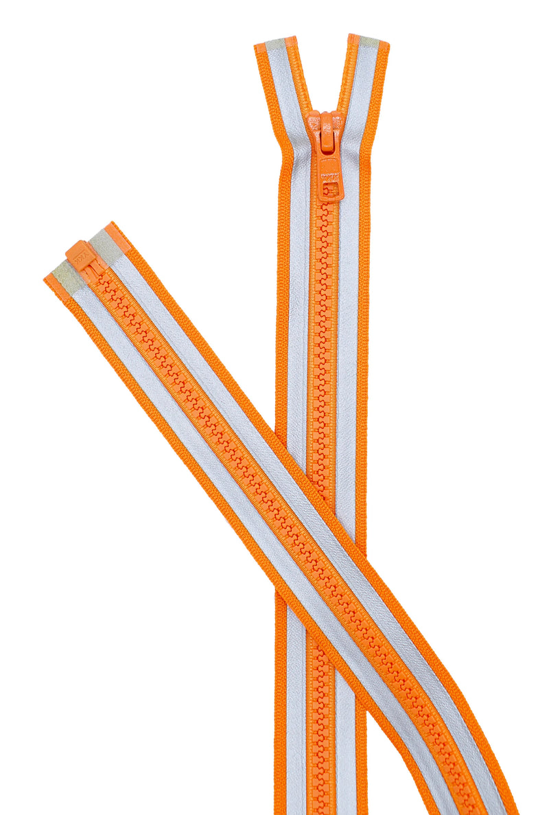 #5 Vislon - Molded Plastic - Separator with Reflective Tape - 2 pc pack - Orange & Green. Free Shipping Included.