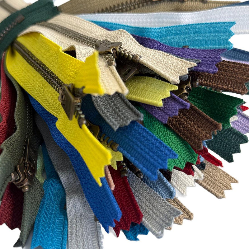 YKK #5 Antique Brass Jeans Zippers - Stock Colors