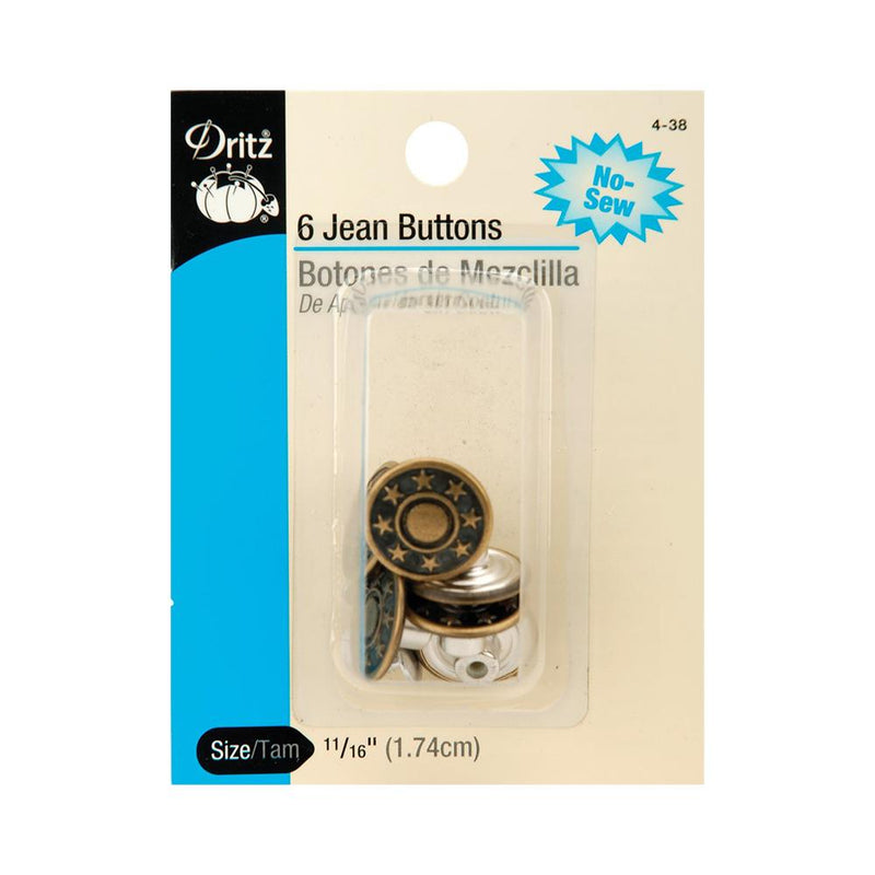 No-Sew Jean Buttons 5/8"