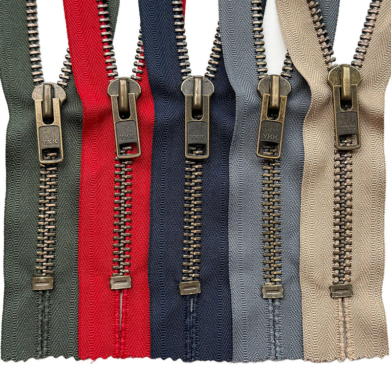 YKK® #10 Antique Brass - Closed Bottom
