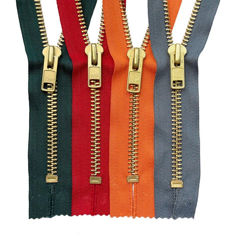 YKK® #10 Brass - Closed Bottom Zipper