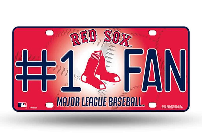 Red Sox MLB #1 Fan Metal License Plate