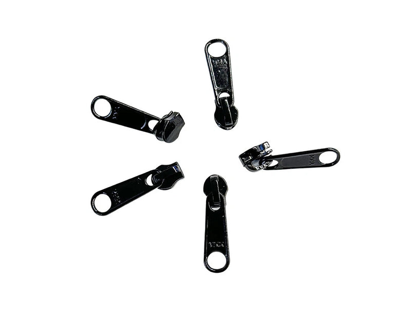YKK® #3 Coil Reverse Bale Non-Locking Long Pull Slider in Black  - Used with #3 AquaGuard Coil Chain (Water Repellent)