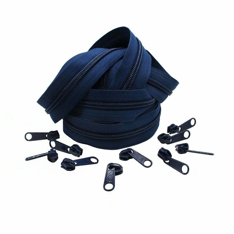 Continuous Chain Zipper by The Yard YKK® #5 Nylon Coil Colorful with Long Pull