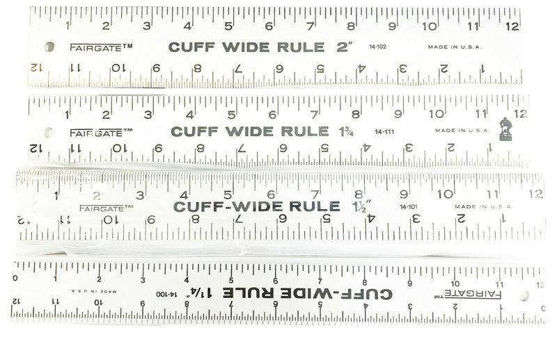 Fairgate Aluminum Ruler Cuff-Width Ruler