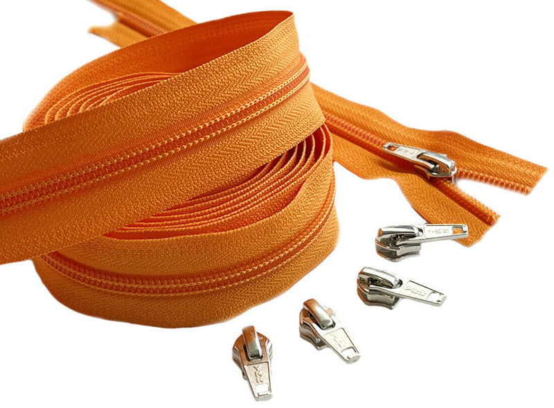 Continuous Chain Zipper YKK® #5 Nylon Coil by The Yard with Slider Make-A-Zipper