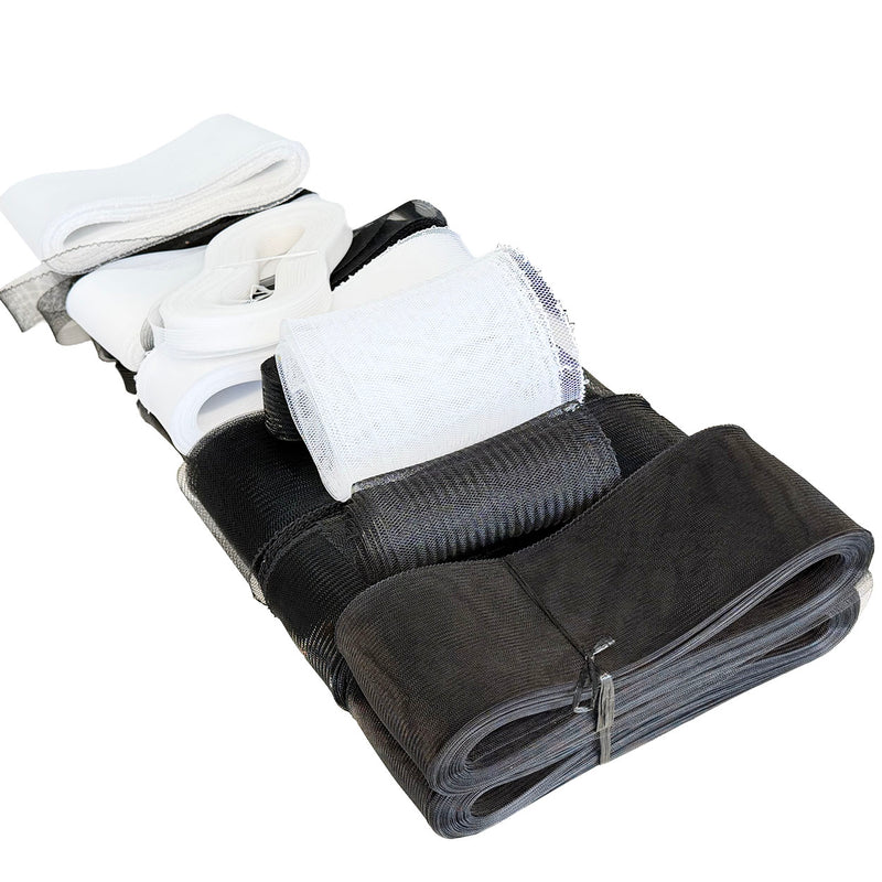 Over 200 yards of Horsehair Braid - Multiple Widths. Black & White.  Free Shipping Included.