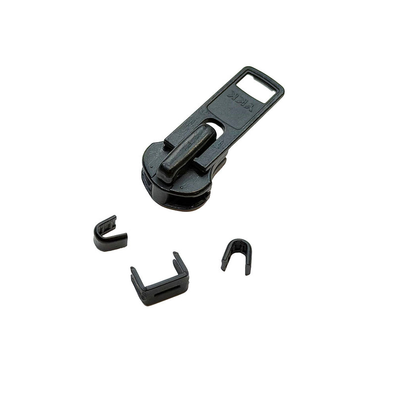 YKK® #10 Black Ox Auto Lock Slider - Two Top Stops - One Bottom Stop