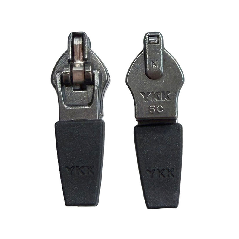 YKK #5 Coil - Semi Auto Lock - Rubber Pull - Reverse Bale Slider. Can be used with AquaGuard Water Repellent Zipper chain.
