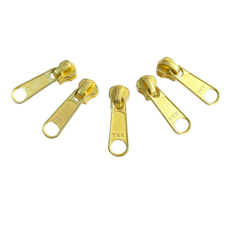 YKK #5 Brass Long Pull Non Lock Slider