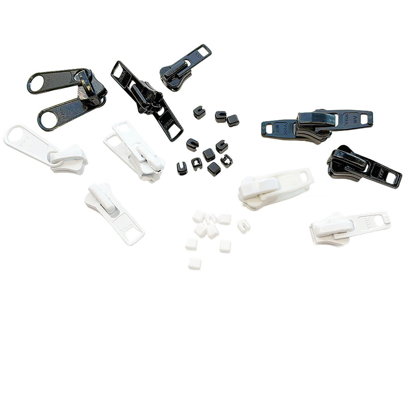 Canvas - Boat Top Zipper Repair Kit YKK® VISLON® #10 Sliders & SnapCap Top Stops 10 Sliders and 20 Top Stops